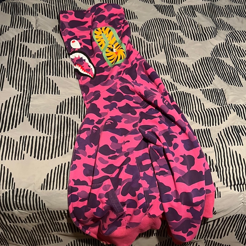 Purple bape zip up